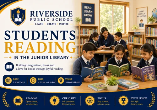 Students reading in the junior library
